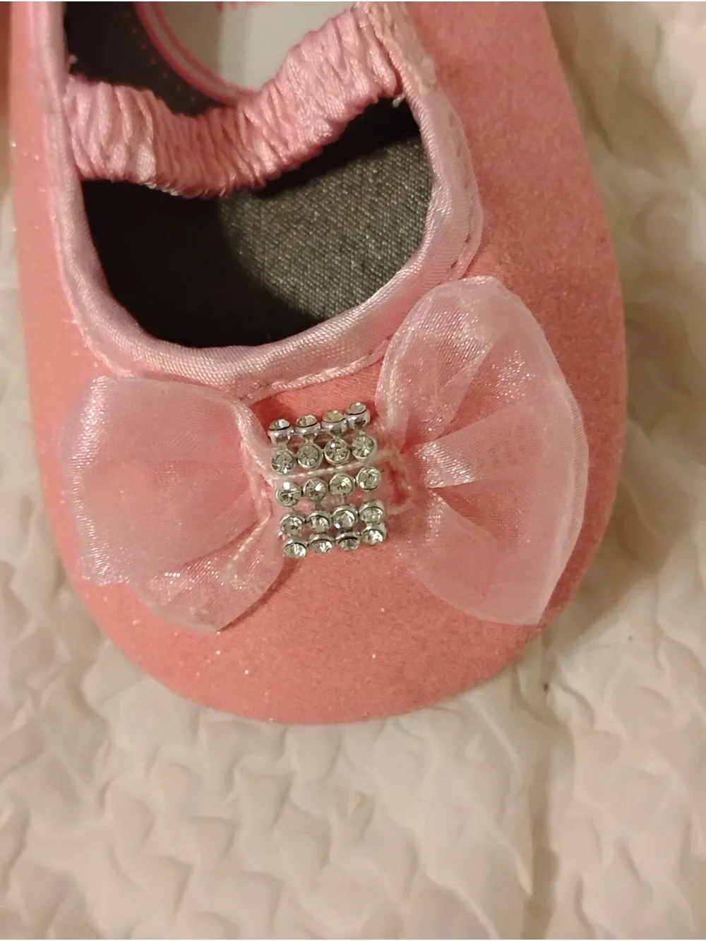 Princess In Training Babies Pink Sparkly Ballet Shoes, Size: 6-9 mo